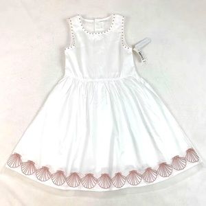 Edgehill Collection White Ivory Seashell Dress